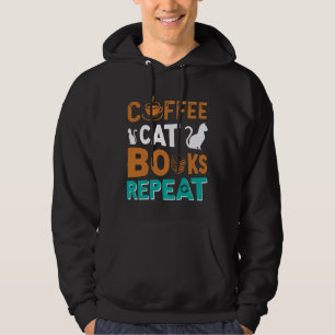 Koffiekboeken Herhalings-, lees- en koffieliefhebb Hoodie