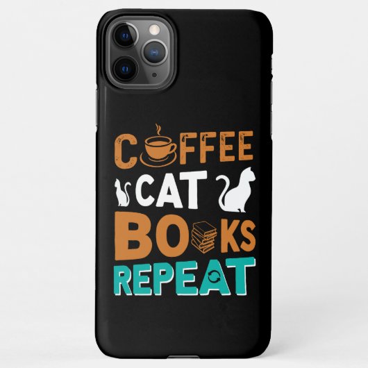 Koffiekboeken Herhalings-, lees- en koffieliefhebb iPhone Hoesje (Achterkant)