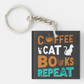 Koffiekboeken Herhalings-, lees- en koffieliefhebb Sleutelhanger (voorkant)