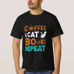 Koffiekboeken Herhalings-, lees- en koffieliefhebb T-shirt