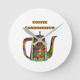 Koffiekenner Bloemige Koffiepot  Ronde Klok