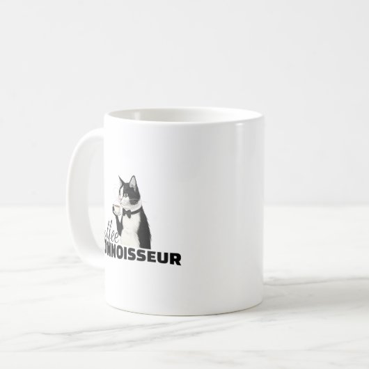 Koffiekenner Schattigee Classy Kattenkoffie Mok (Voorkant links)