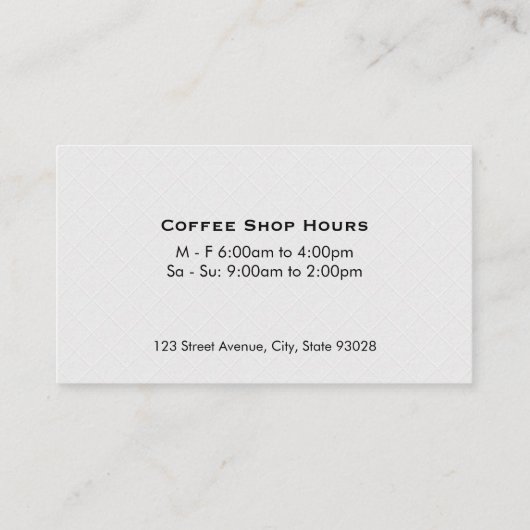 Koffiekerstomen Visitekaartje (Achterkant)