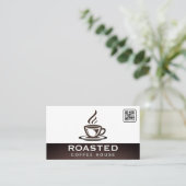 Koffiekerstomen | Visitekaartje QR-code (Staand voorkant)