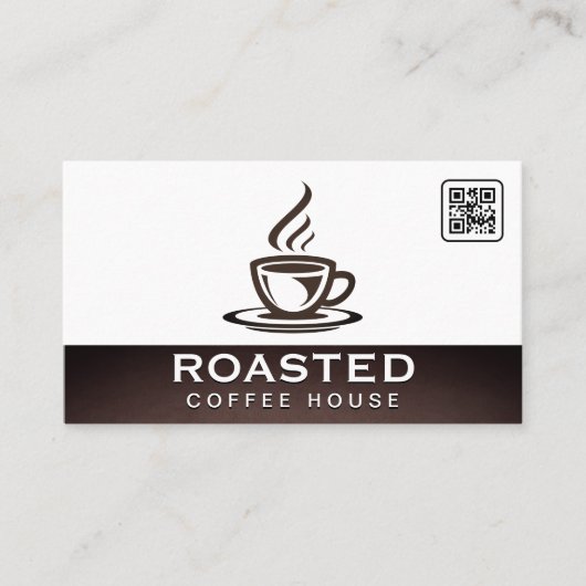 Koffiekerstomen | Visitekaartje QR-code (Voorkant)