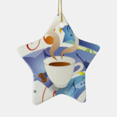 Koffiekerstversiering Keramisch Ornament (Rechts)