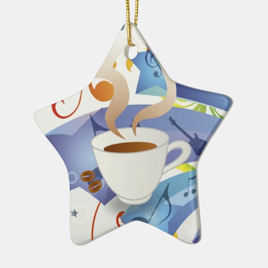 Koffiekerstversiering Keramisch Ornament (Links)