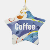 Koffiekerstversiering Keramisch Ornament (Achterkant)