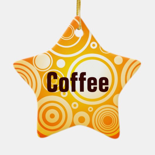 Koffiekerstversiering Keramisch Ornament (Achterkant)