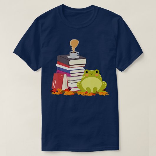 KoffieKikkikkerleesboeken met koffiedekking T-shirt (Design voorkant)
