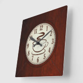 Koffiekklok met kast vierkante klok (Hoek)