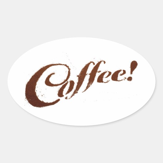 Koffiekkoffie - ovaalteken ovale sticker (Voorkant)