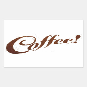 Koffiekkoffie - Rechthoekticker Rechthoekige Sticker