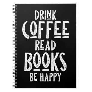 Koffiekkoffieleesboeken met koffie-Drink zijn fijn Notitieboek