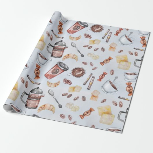 Koffiekkoffiemaffeïne Cadeaupapier (Uitgerold)