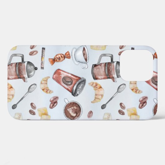 Koffiekkoffiemaffeïne Case-Mate iPhone Case (Achterkant (horizontaal))