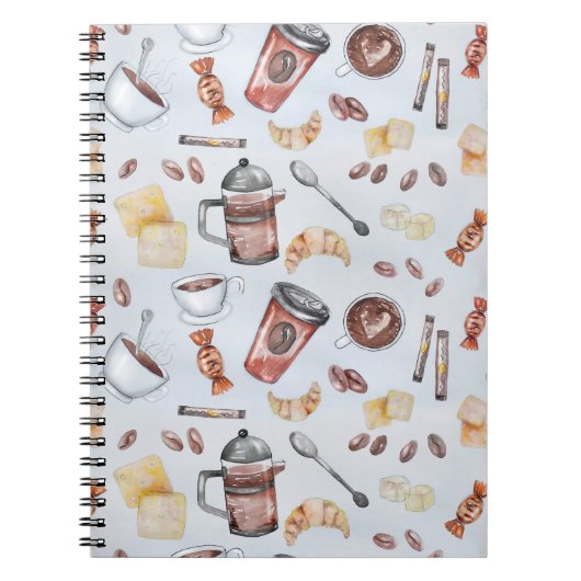 Koffiekkoffiemaffeïne Notitieboek (Voorkant)