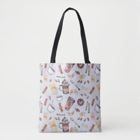 Koffiekkoffiemaffeïne Tote Bag (Voorkant)