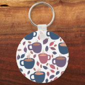 Koffieklauw, kleurrijk patroon aanpassen IT Sleutelhanger (Voorkant)
