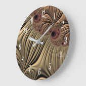 Koffiekleur chocolade met cijfers grote klok (Hoek)