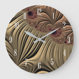 Koffiekleur chocolade met cijfers grote klok