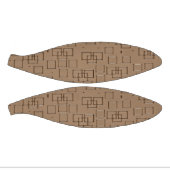 Koffiekleurig vierkantjes patroon basketbal (Panelen)