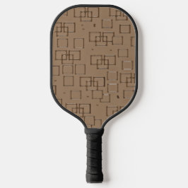 Koffiekleurig vierkantjes patroon pickleball paddle