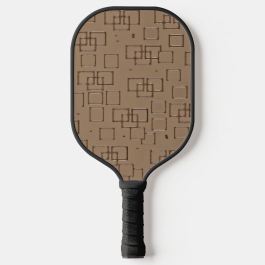 Koffiekleurig vierkantjes patroon pickleball paddle (Voorkant)
