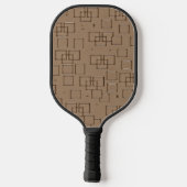 Koffiekleurig vierkantjes patroon pickleball paddle (Achterkant)