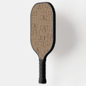 Koffiekleurig vierkantjes patroon pickleball paddle (Links)