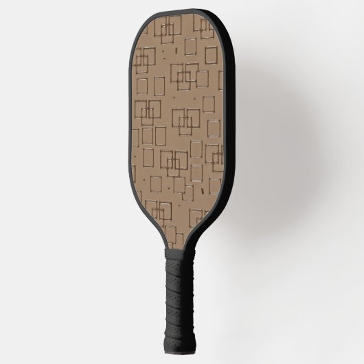 Koffiekleurig vierkantjes patroon pickleball paddle (Links)