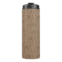 Koffiekleurig Vierkantjes Patroon