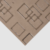 Koffiekleurig vierkantjes patroon tissuepapier (Detail)