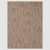 Koffiekleurig vierkantjes patroon tissuepapier (Voorkant)