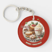  koffiekoekjes zijn dol op kerst sleutelhanger (Voorkant)