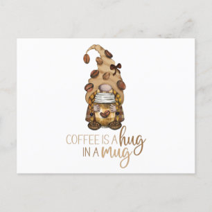 Koffiekoepelfamilie komt overeen met kerstcadeau  briefkaart