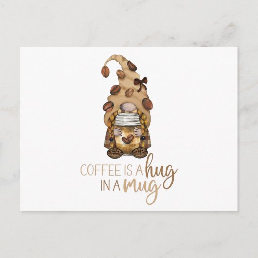 Koffiekoepelfamilie komt overeen met kerstcadeau  briefkaart (Voorkant)