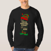 Koffiekofferkofferkofferbrander Elf Kerstmis Match T-shirt (Voorkant)