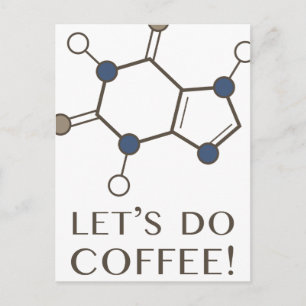 koffiekoffie ( cafeïnemolecule ) briefkaart