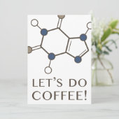 koffiekoffie ( cafeïnemolecule ) kaart (Staand voorkant)