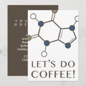 koffiekoffie ( cafeïnemolecule ) kaart (Voorkant / Achterkant)