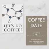 koffiekoffie ( cafeïnemolecule ) visitekaartje (Voorkant / Achterkant)