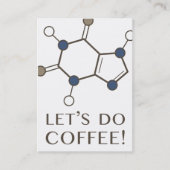koffiekoffie ( cafeïnemolecule ) visitekaartje (Voorkant)