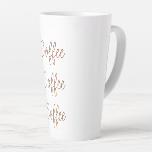 Koffiekoffie | Eenvoudig stijlvol script Latte Mok (Rechterhoek)