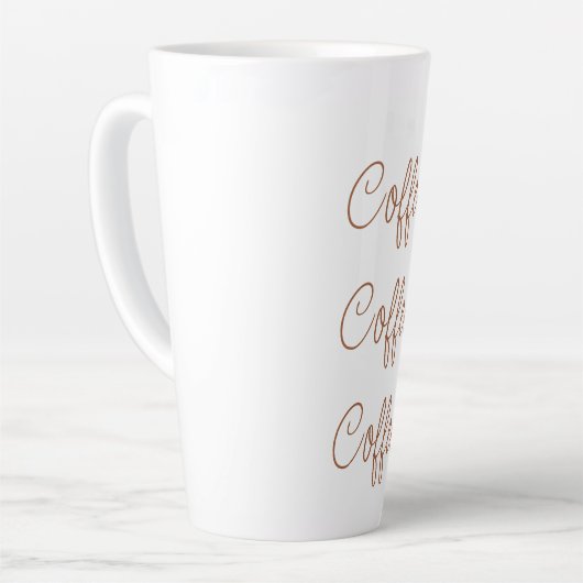 Koffiekoffie | Eenvoudig stijlvol script Latte Mok (Linkerhoek)