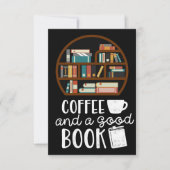 Koffiekoffie en goede boeken bedankkaart (Voorkant)