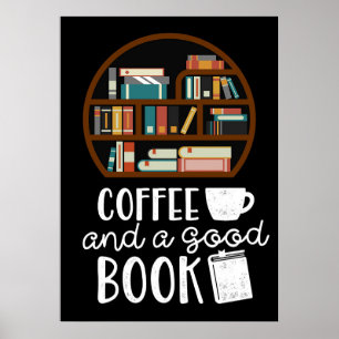 Koffiekoffie en goede boeken poster