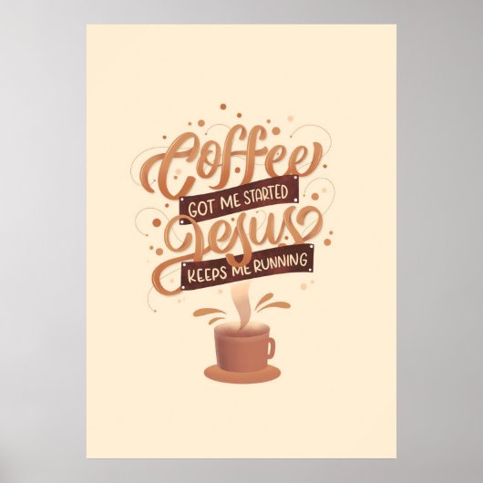 Koffiekoffie en Jezus Poster (Voorkant)