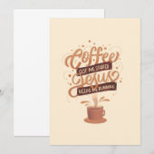 Koffiekoffie en Jezus Save The Date (Voorkant / Achterkant)