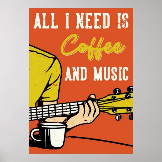 Koffiekoffie en muziek poster (Voorkant)